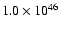$1.0 \times 10^{46}$