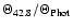 $\Theta_{42.8}/\Theta_{\rm Phot}$