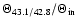 $\Theta_{43.1/42.8}/\Theta_{\rm in}$