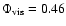 $\Phi _{\rm vis}=0.46$