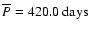 $\overline{P}=420.0~{\rm days}$