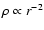 $\rho \propto r^{-2}$