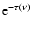 ${\rm e}^{-\tau(\nu)}$