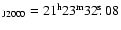 $_{\rm J2000}=21^{\rm h} 23^{\rm m} 32\hbox{$.\!\!^{\rm s}$ }08$