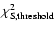 $\chi ^2_{{\rm S,threshold}}$