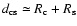 $d_{\rm cs} \simeq R_{\rm c} + R_{\rm s}$