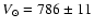 $V_\odot=786 \pm 11$