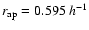 $r_{\rm ap} = 0.595~h^{-1}$