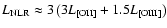 $L_{\rm NLR}
\approx 3\left(3L_{\rm [OII]}+1.5 L_{\rm [OIII]}\right)$