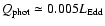 $Q_{\rm phot} \simeq 0.005 L_{\rm Edd}$