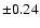 $\pm0.24$