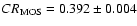 $CR_{\rm {MOS}}=0.392\pm0.004$
