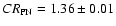 $CR_{\rm {PN}}=1.36\pm0.01$