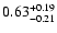 $\rm0.63^{+0.19}_{-0.21}$