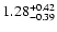 $\rm 1.28^{+0.42}_{-0.39}$