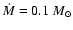 $\dot{M}=0.1 ~{M}_{\odot}$