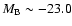 $M_{\rm {B}}\sim-23.0$
