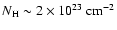 $N_{\rm H} \sim 2 \times 10^{23}~ {\rm cm^{-2}}$