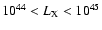 $10^{44}< L_{\rm X} < 10^{45}$