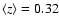 $\langle z \rangle = 0.32$