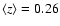 $\langle z \rangle = 0.26$