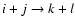 $i+j \rightarrow k+l$