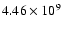 $4.46 \times 10^{9}$
