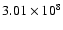 $3.01 \times 10^8$