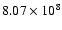 $8.07 \times 10^8$