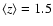 $\langle z \rangle=1.5$
