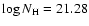 $\log N_{\rm H}=21.28$