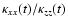 $\kappa _{xx} (t) / \kappa _{zz} (t)$