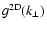 $g^{\rm 2D}(k_{\perp})$