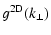 $\displaystyle g^{\rm 2D} (k_{\perp})$