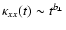 $\kappa_{xx} (t) \sim t^{b_{\perp}}$