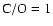 ${\rm C}/{\rm O}=1$