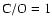 ${\rm C/O}=1$