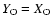 $Y_{{\rm O}}=X_{{\rm O}}$