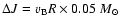 $\Delta J=v_{{\rm B}}R\times0.05~{M_{\odot}}$