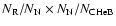 $N_{{\rm R}}/N_{{\rm N}}\times N_{{\rm N}}/N_{{\rm CHeB}}$