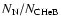 $N_{{\rm N}}/N_{{\rm CHeB}}$