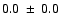 $ 0.0~\pm~0.0$