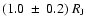$(1.0~\pm~0.2)~R_{\rm J}$
