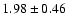 $1.98\pm0.46$