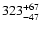 $\rm 323^{+67}_{-47}$