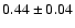 $0.44\pm0.04$