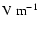 ${\rm V~m^{-1}}$