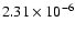 ${2.31 \times 10^{-6}}$