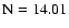 $\rm N=14.01$