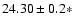 $24.30\pm0.2*$